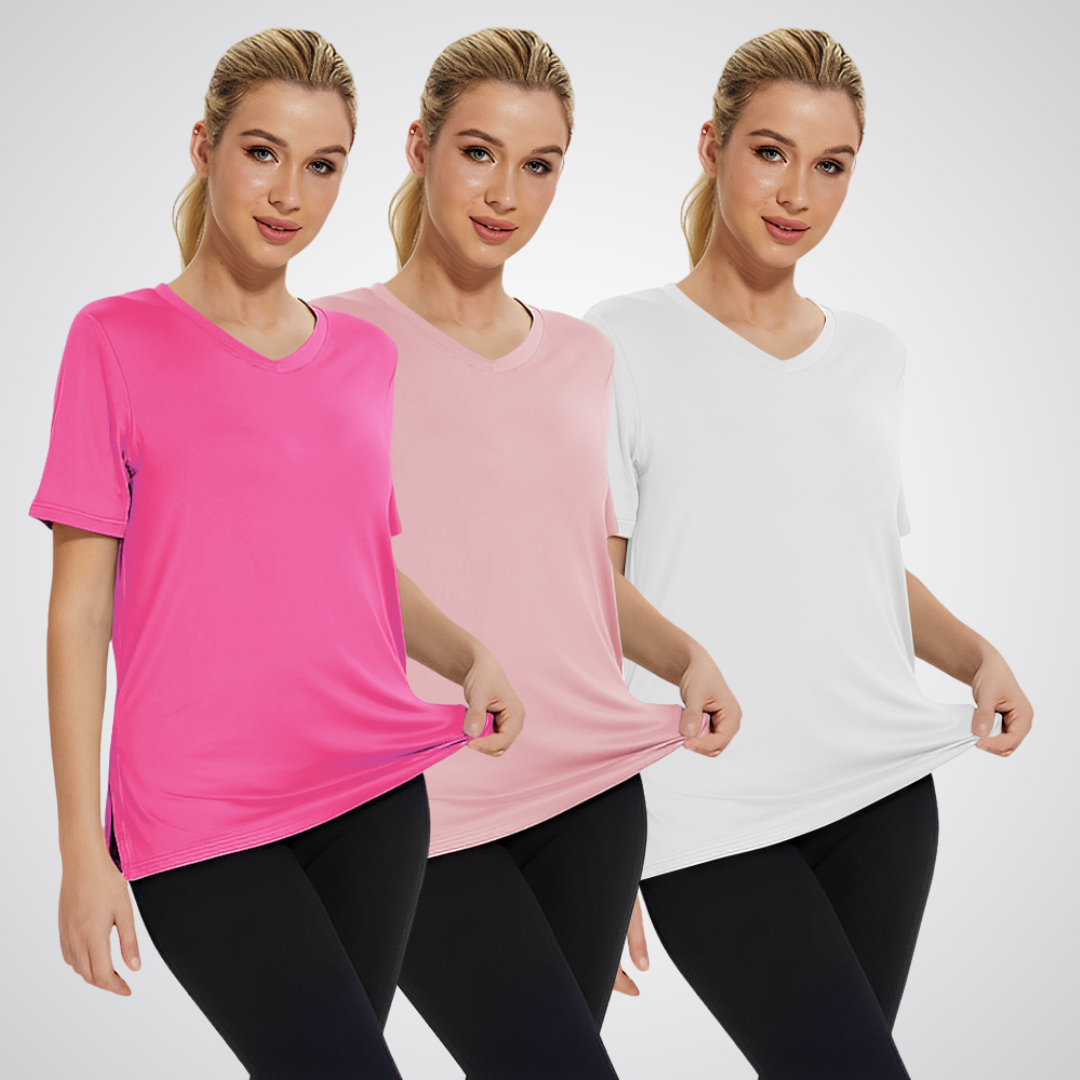 Aurella - Casual Loose Fit Tee Set