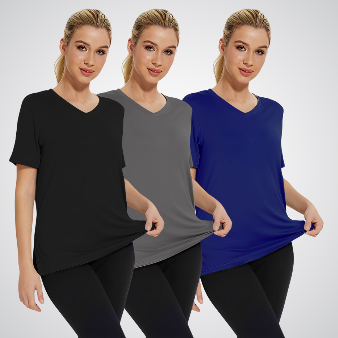 Aurella - Casual Loose Fit Tee Set