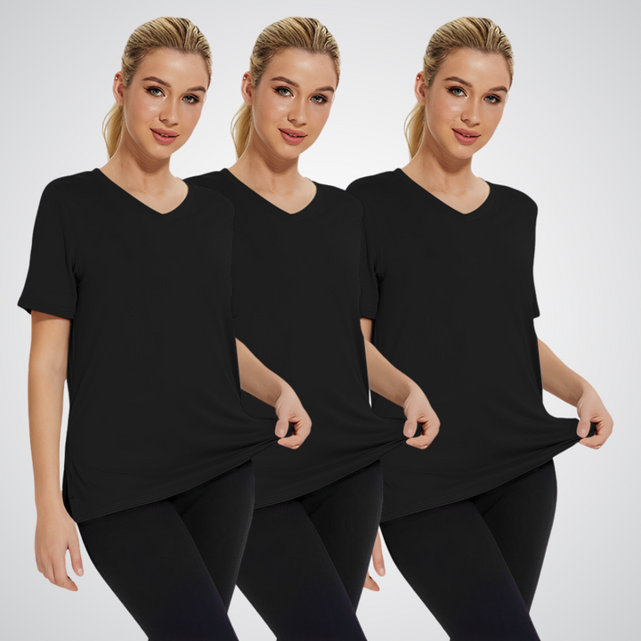 Aurella - Casual Loose Fit Tee Set