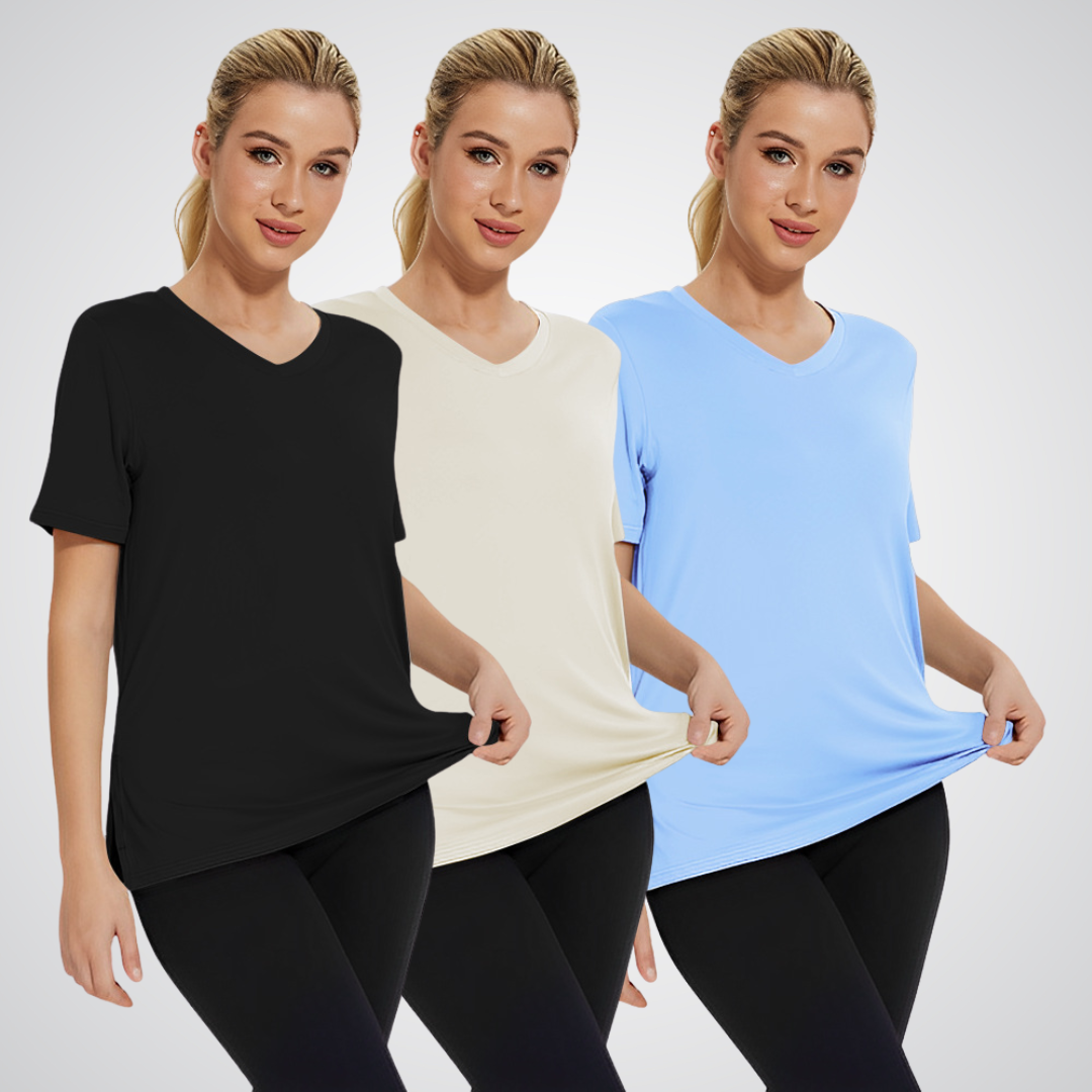 Aurella - Casual Loose Fit Tee Set