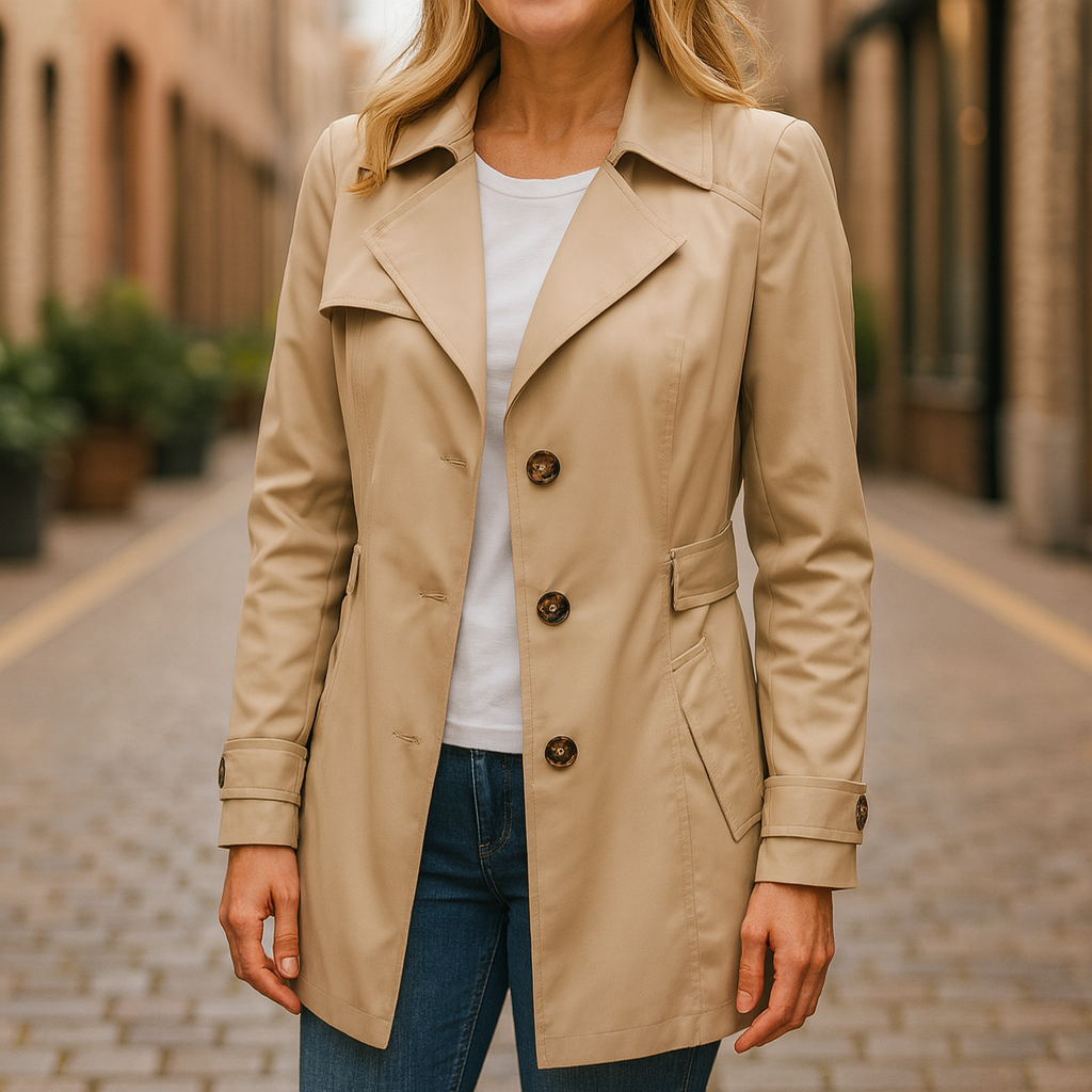 Jamira – Elegant Autumn Trench Coat