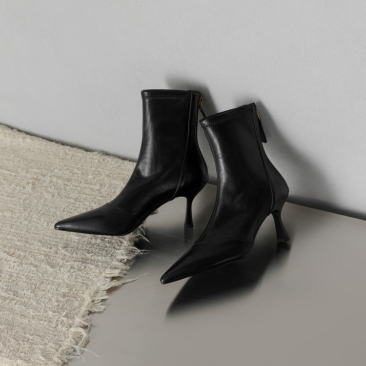 Anna & Rose | Amara | Genuine Leather Heel Boots