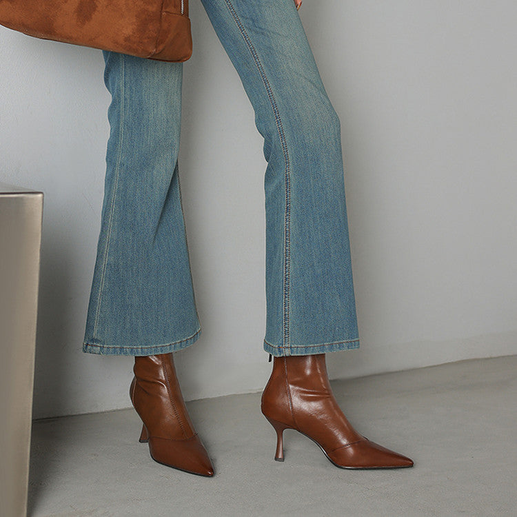 Anna & Rose | Amara | Genuine Leather Heel Boots