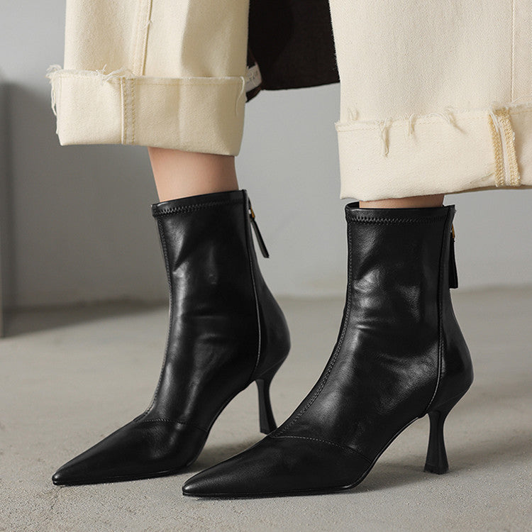 Anna & Rose | Amara | Genuine Leather Heel Boots