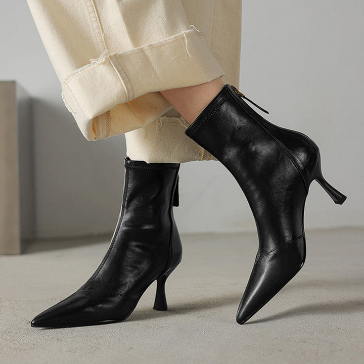 Anna & Rose | Amara | Genuine Leather Heel Boots