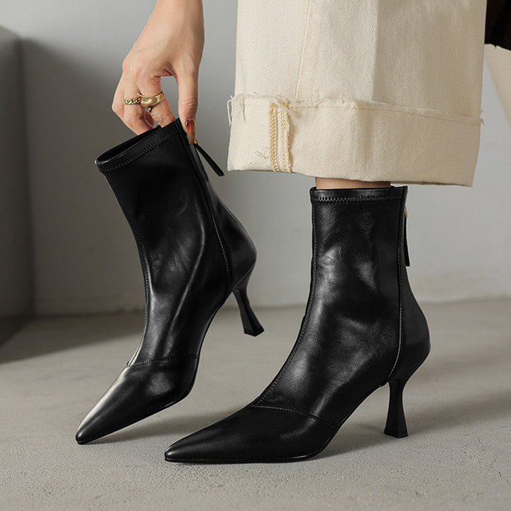 Anna & Rose | Amara | Genuine Leather Heel Boots