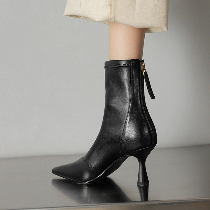 Anna & Rose | Amara | Genuine Leather Heel Boots