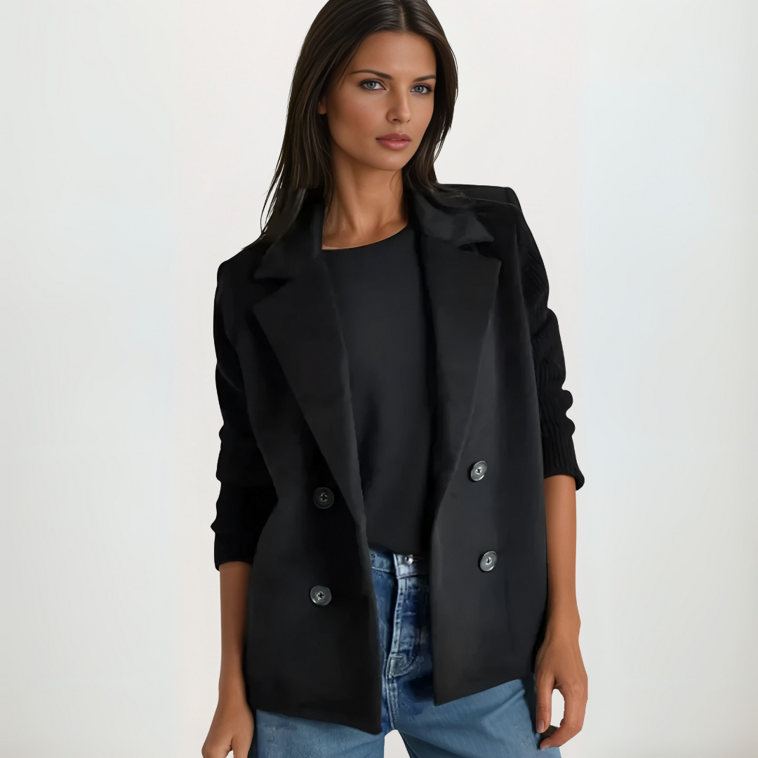 Heliora™ - Knitted Structured Blazer Coat