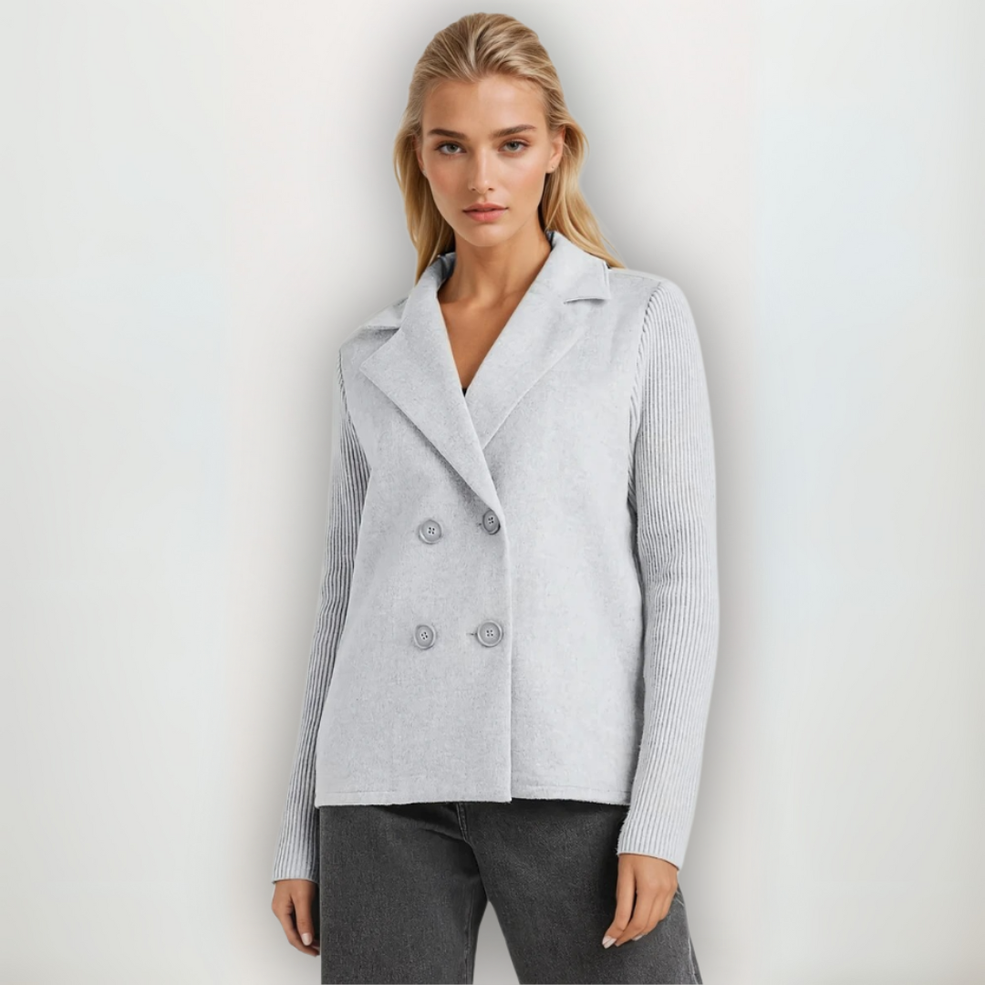 Heliora™ - Knitted Structured Blazer Coat