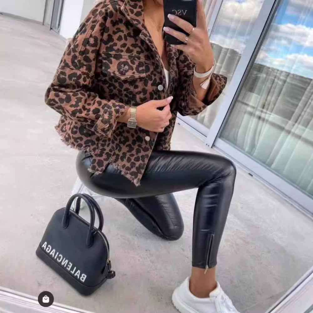 Savira - Leopard Button Jacket