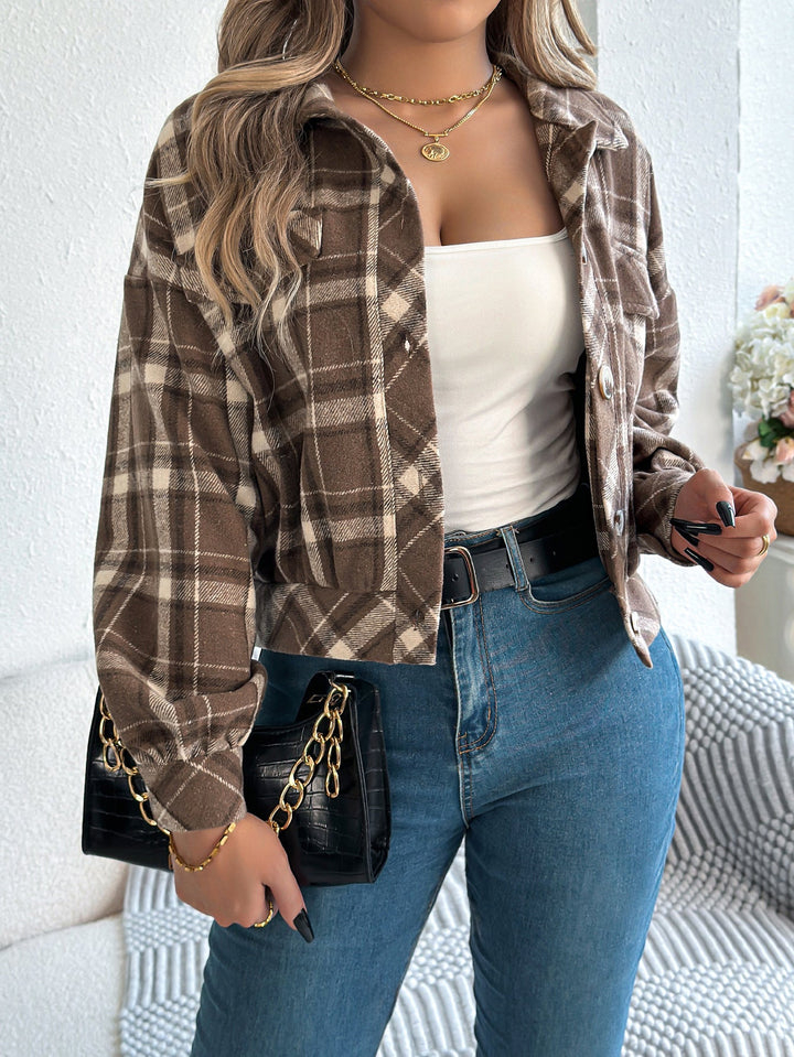 Marvienne - Plaid Button Jacket
