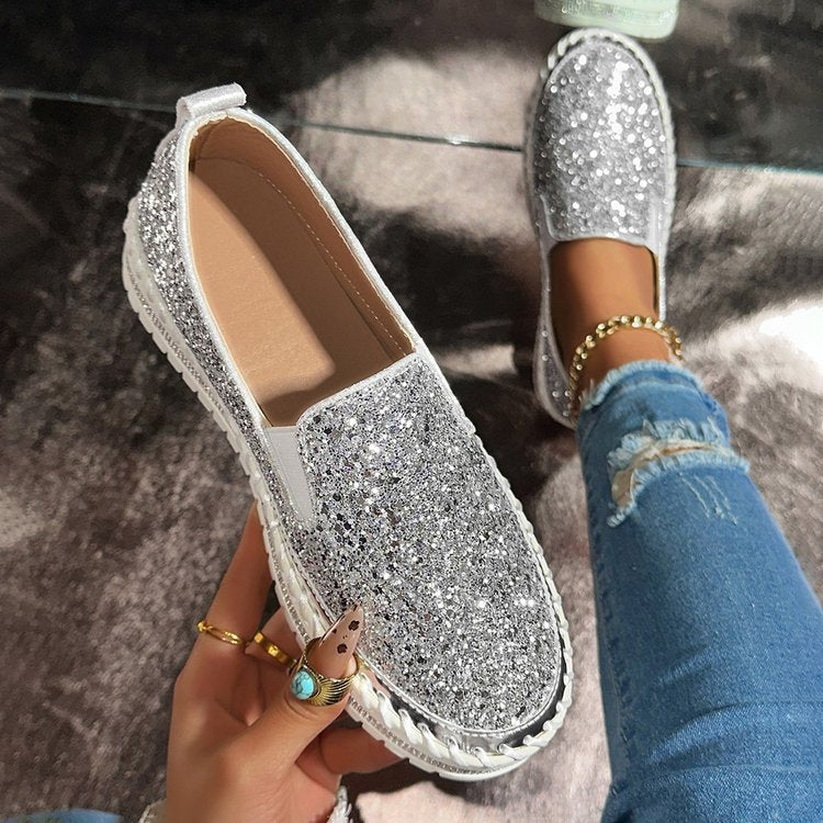 Velisse - Glitter Slip-On Loafers