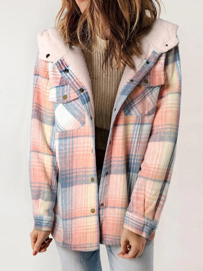 Elvara - Plaid Hooded Jacket