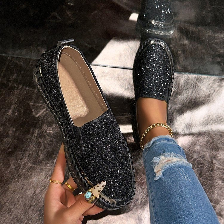 Velisse - Glitter Slip-On Loafers