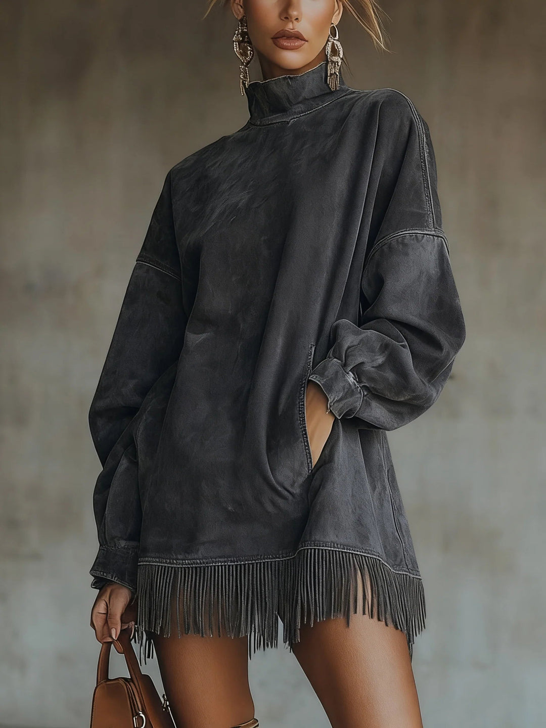 Anna & Rose | Sheri™ | Cozy Suede Fringe Dress
