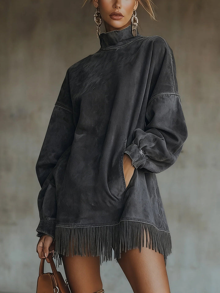 Anna & Rose | Sheri™ | Cozy Suede Fringe Dress