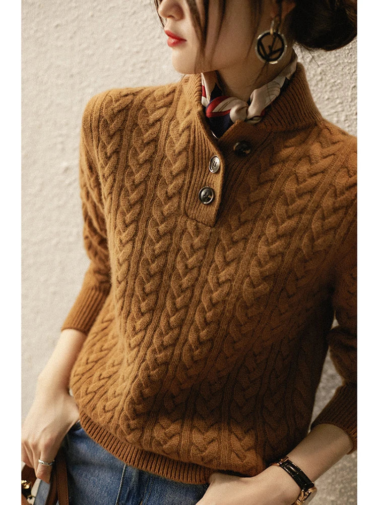 Anna & Rose | Marcelline™ | Cable Button Sweater