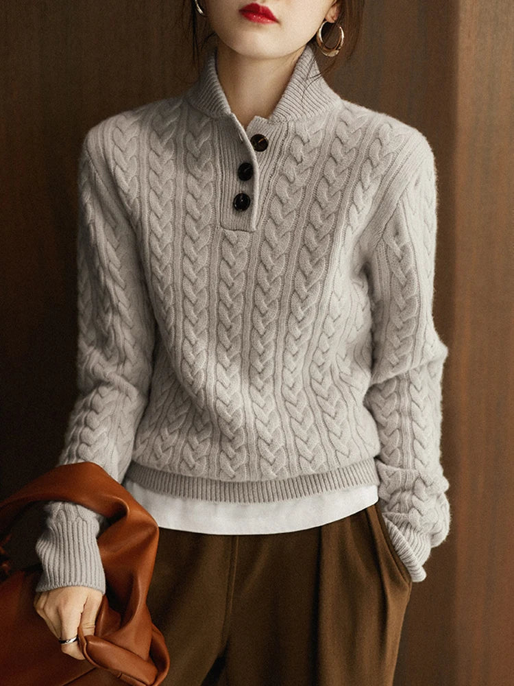 Arvella - Button Front Sweater