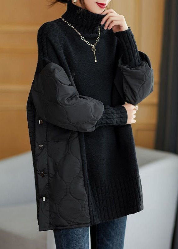 Nivara - Patchwork Turtleneck Sweater