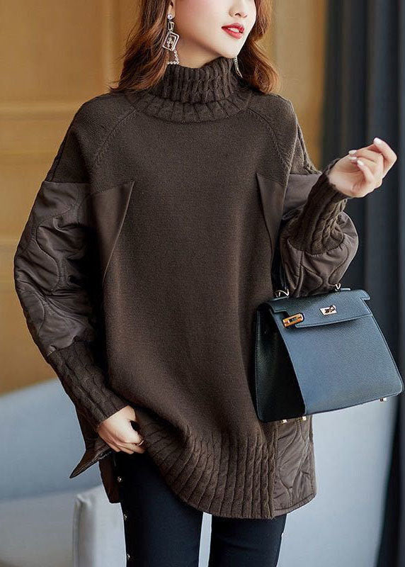 Nivara - Patchwork Turtleneck Sweater