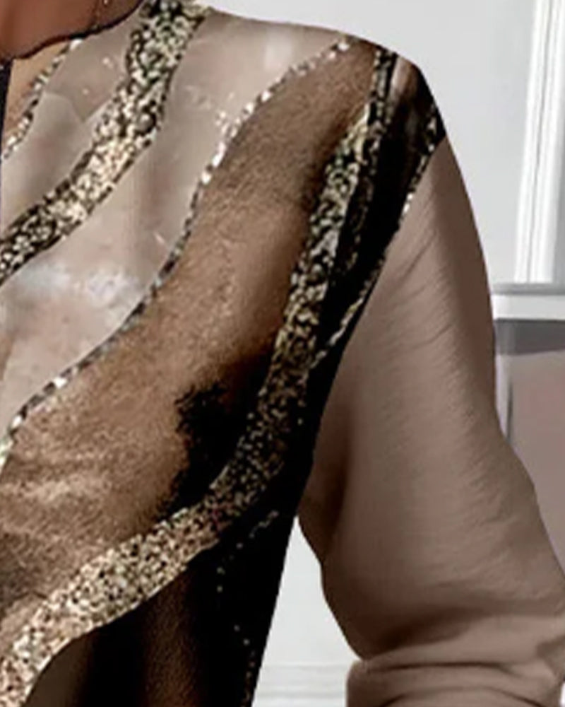 Anna & Rose | Amelienne™ | Half-Zip Sweatshirt with Vintage Print