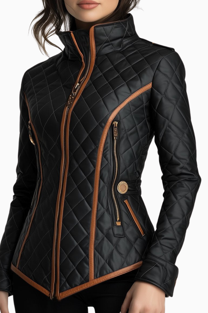 Lilvera™ - Quilted Diamond Pattern Jacket