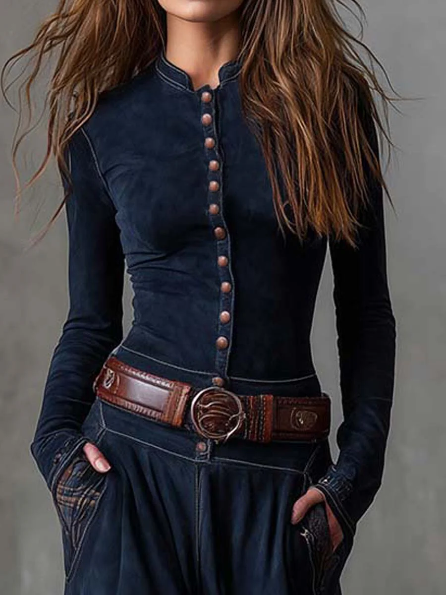 Anna & Rose | Lucienne™ | Belted Suede Maxi Dress