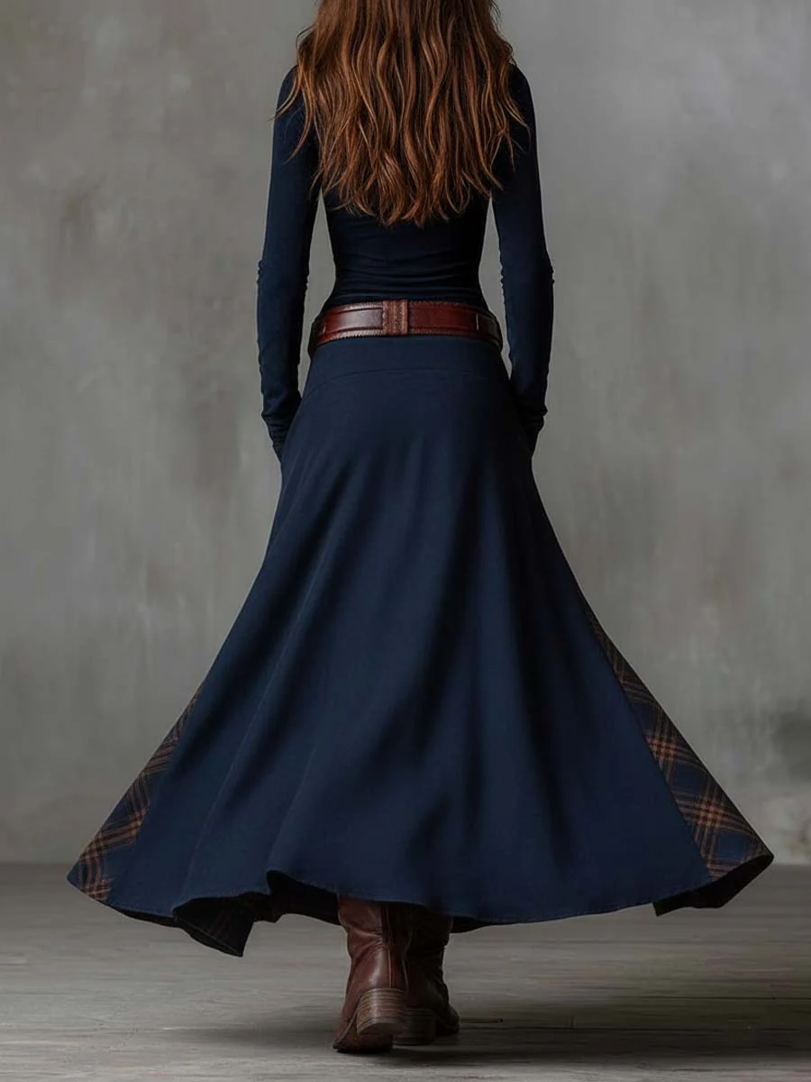 Anna & Rose | Lucienne™ | Belted Suede Maxi Dress