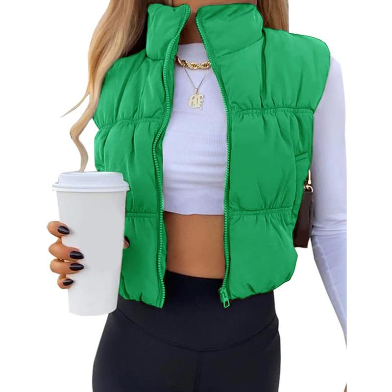 Caralyn™ - Zip-Up Stand Collar Puffer Vest