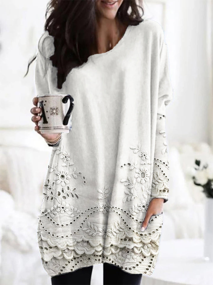 Amarie - Cozy Printed Everyday Sweater