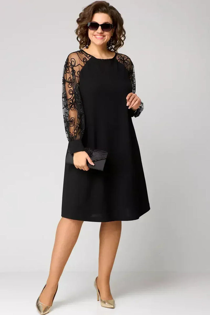 Selina - Elegant Lace Sleeve Dress