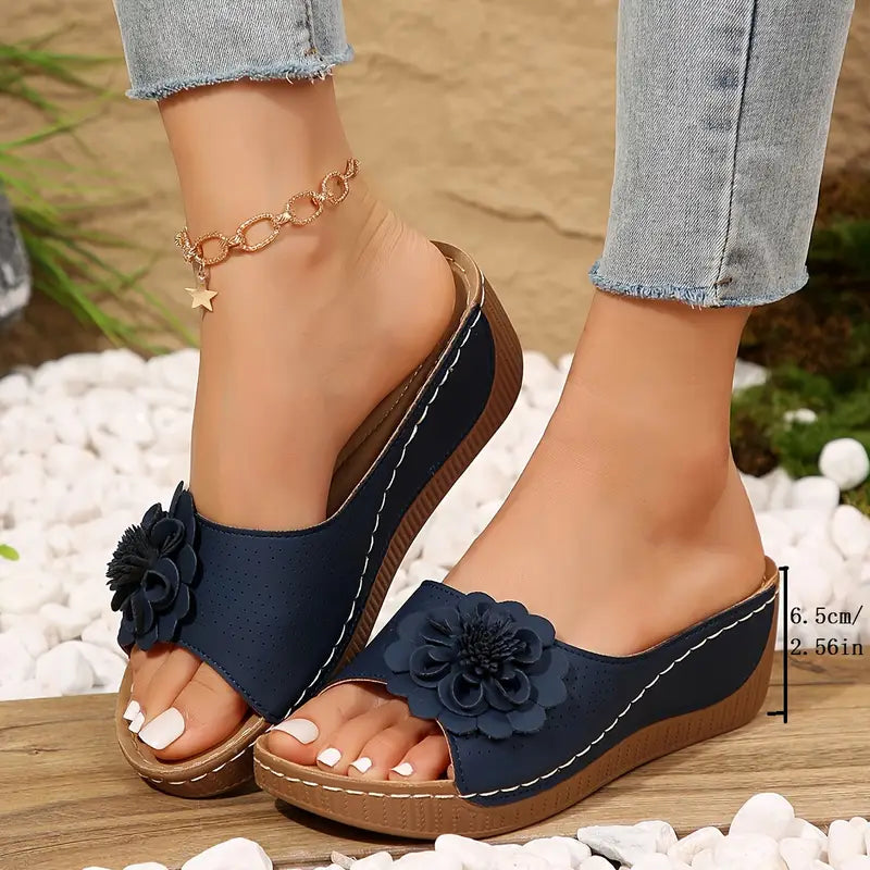 Bellavyn - Floral Detail Comfort Sandals