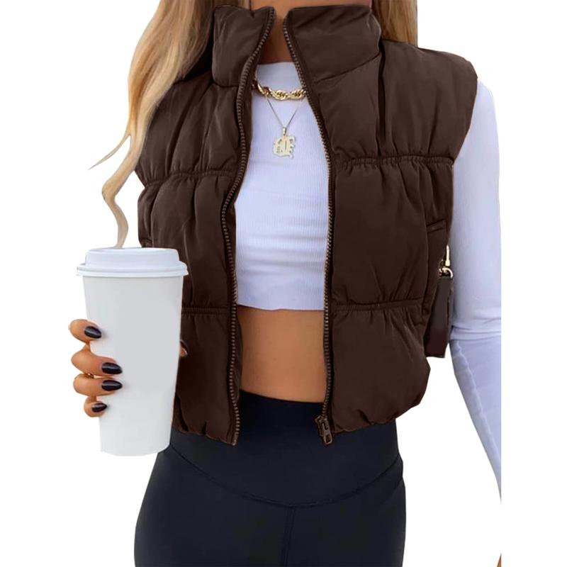 Caralyn™ - Zip-Up Stand Collar Puffer Vest