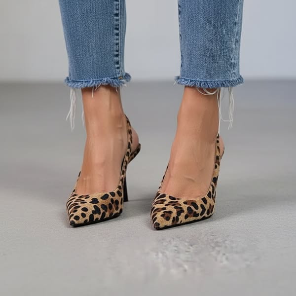 Anna & Rose | Celine | Pointed Toe Leopard Print