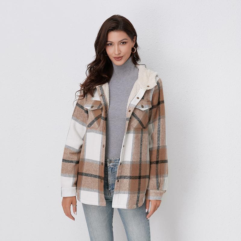 Elvara - Plaid Hooded Jacket