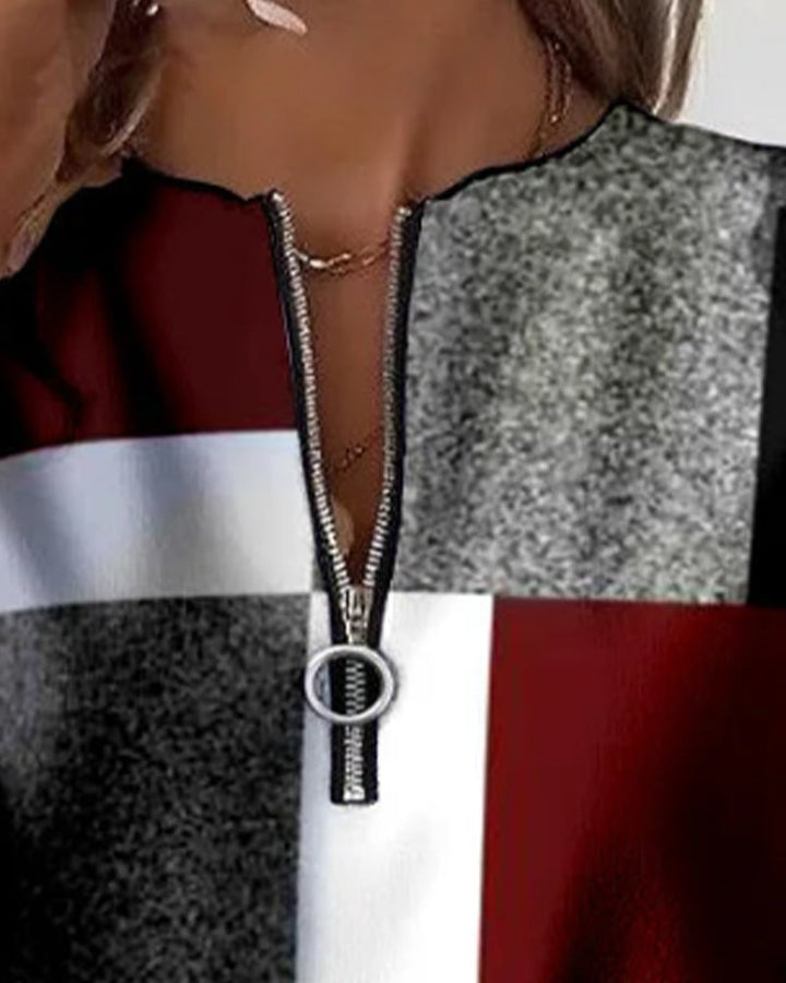 Anna & Rose | Célianne™ | Zip-Up Cable Knit Sweater