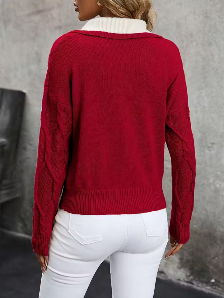 Anna & Rose | Marcelline™ | Elegant Collared Sweater