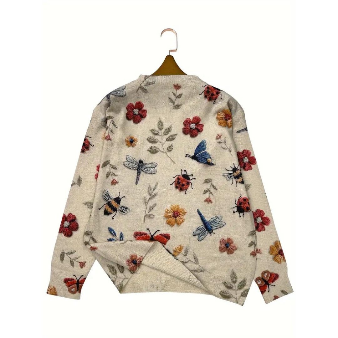 Marisol - Floral Turtleneck Sweater