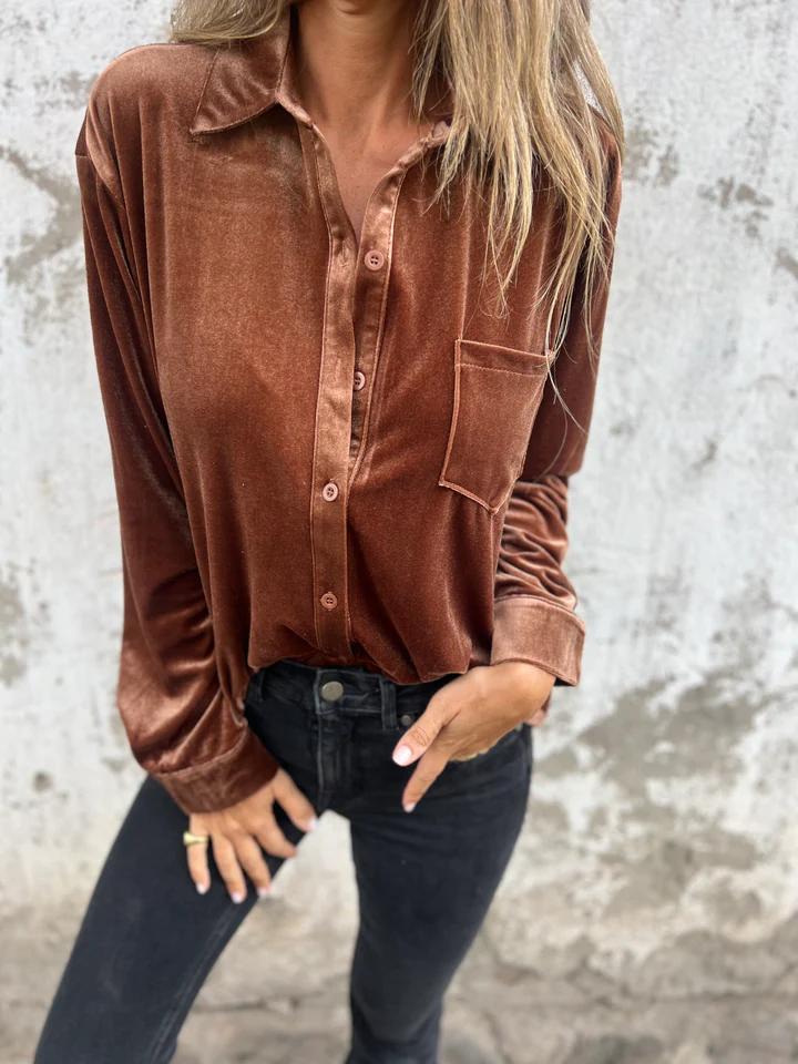 Velora - Velvet Elegance Blouse