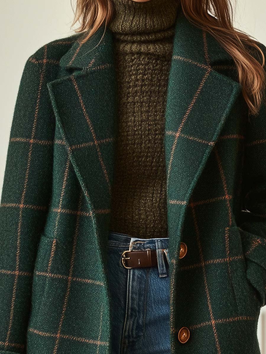 Anna & Rose | Frances | Classic Checked Wool Coat