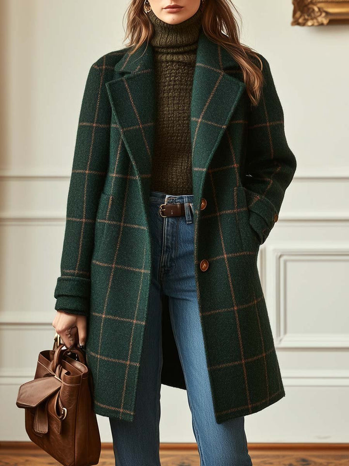 Anna & Rose | Frances | Classic Checked Wool Coat