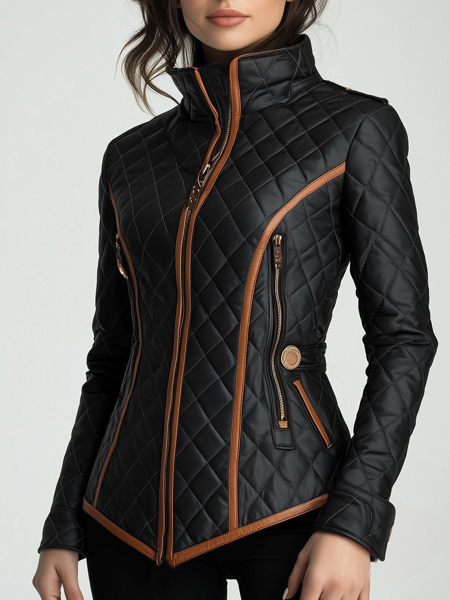 Lilvera™ - Quilted Diamond Pattern Jacket