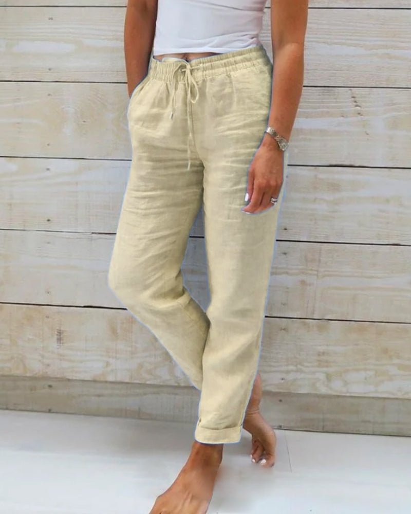 Avery™ - Cotton and Linen Trousers