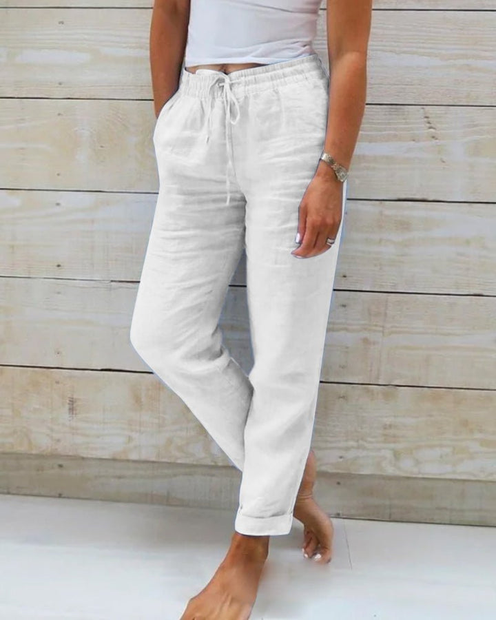 Avery™ - Cotton and Linen Trousers