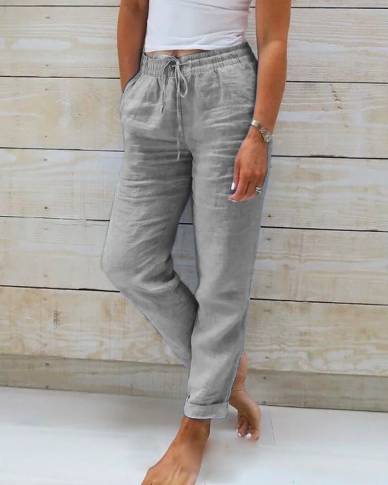 Avery™ - Cotton and Linen Trousers