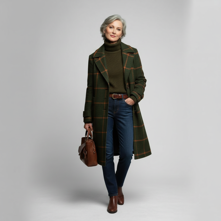 Anna & Rose | Frances | Classic Checked Wool Coat
