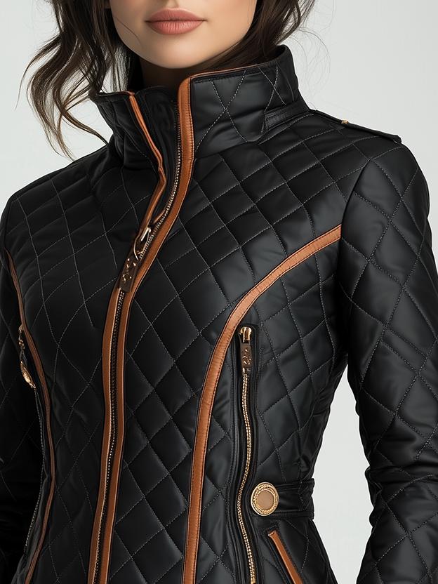 Lilvera™ - Quilted Diamond Pattern Jacket